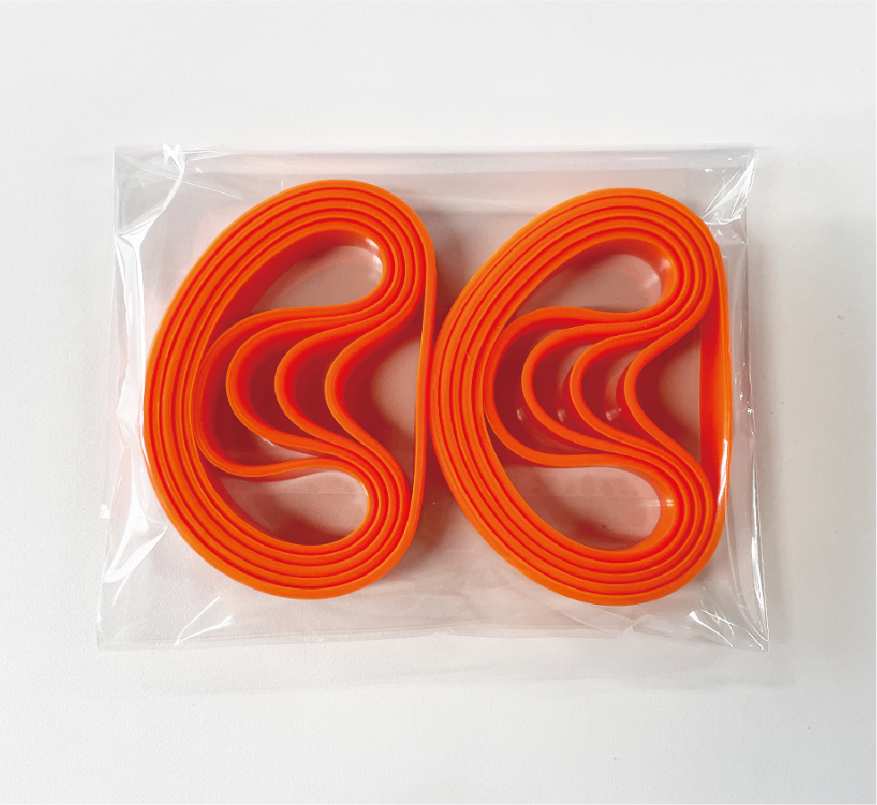 無地シリコンバンド オレンジ