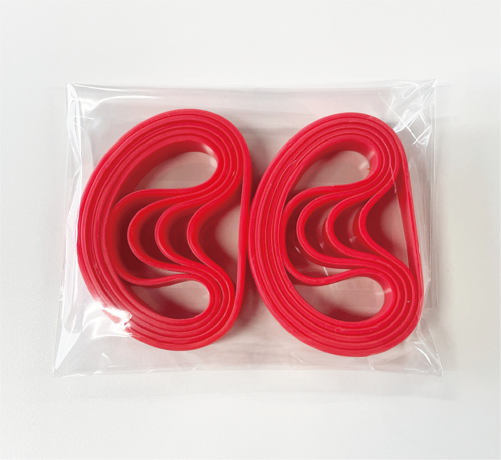 無地シリコンバンド レッド