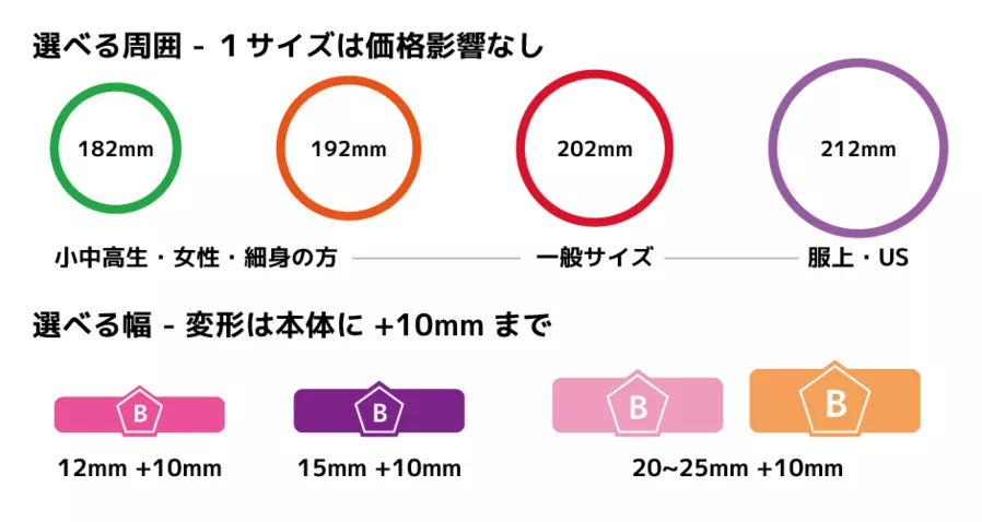 選べるサイズ