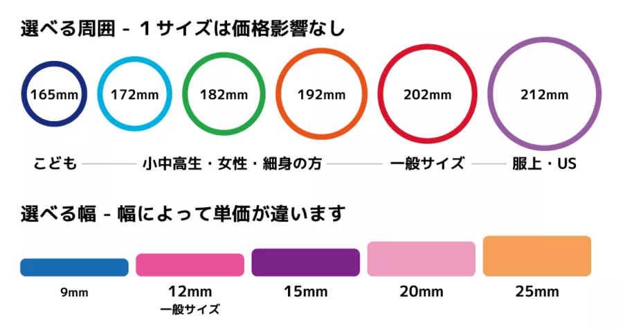 選べるサイズ
